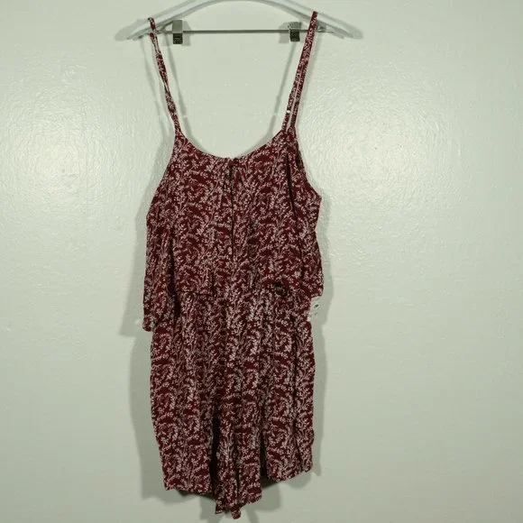 NWT RAGA Wild Love Crochet Trim Romper